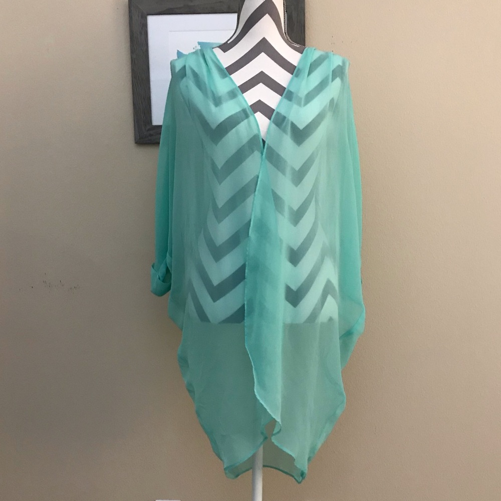💕3 for $20!💕 Sheer Turquoise Kimono
